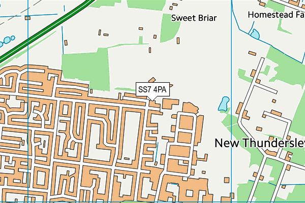 SS7 4PA map - OS VectorMap District (Ordnance Survey)
