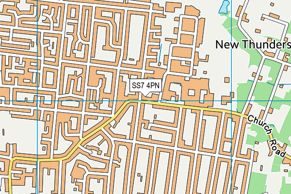 SS7 4PN map - OS VectorMap District (Ordnance Survey)