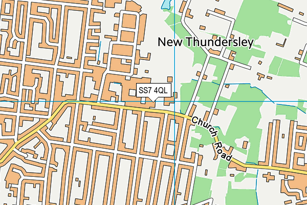 SS7 4QL map - OS VectorMap District (Ordnance Survey)