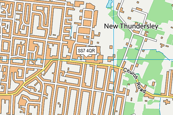 SS7 4QR map - OS VectorMap District (Ordnance Survey)