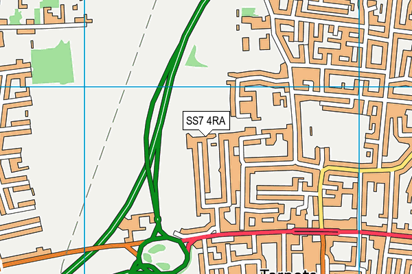 SS7 4RA map - OS VectorMap District (Ordnance Survey)