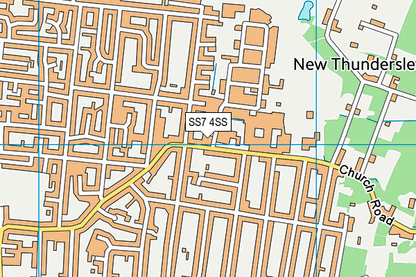 SS7 4SS map - OS VectorMap District (Ordnance Survey)