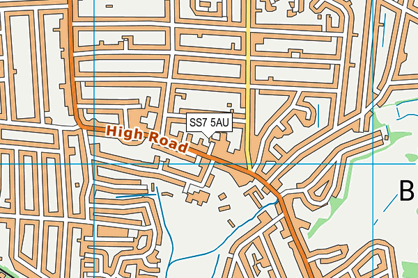 SS7 5AU map - OS VectorMap District (Ordnance Survey)