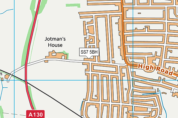 SS7 5BH map - OS VectorMap District (Ordnance Survey)