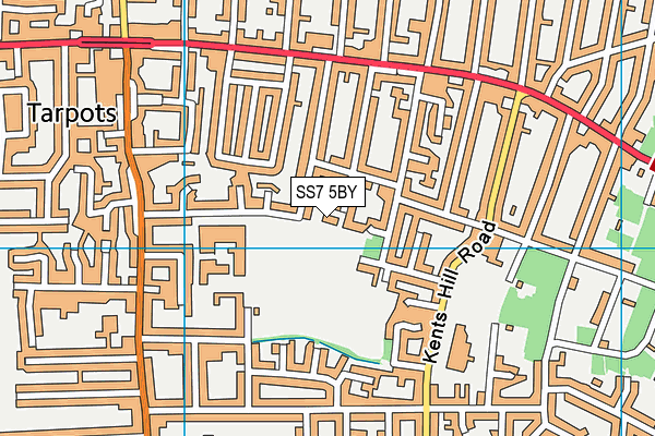SS7 5BY map - OS VectorMap District (Ordnance Survey)