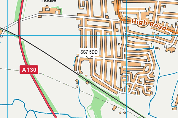 SS7 5DD map - OS VectorMap District (Ordnance Survey)