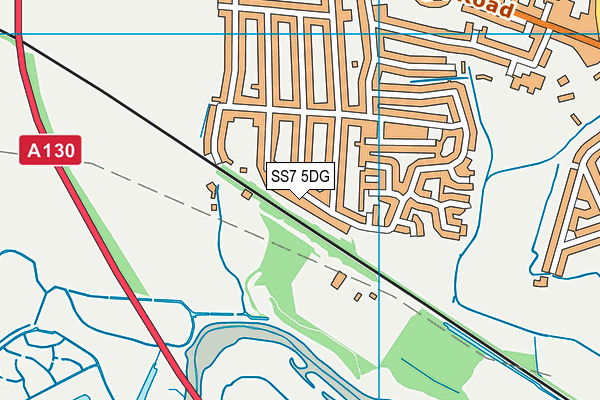 SS7 5DG map - OS VectorMap District (Ordnance Survey)