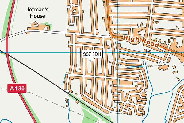 SS7 5DH map - OS VectorMap District (Ordnance Survey)