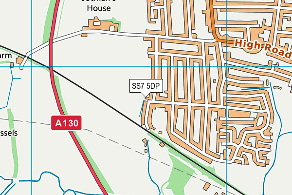 SS7 5DP map - OS VectorMap District (Ordnance Survey)