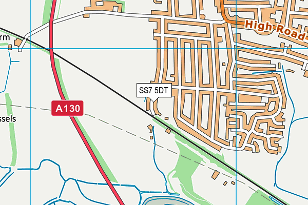 SS7 5DT map - OS VectorMap District (Ordnance Survey)