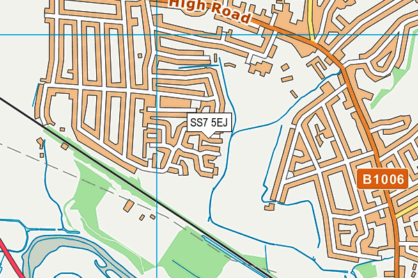 SS7 5EJ map - OS VectorMap District (Ordnance Survey)