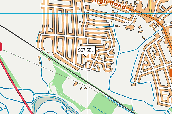 SS7 5EL map - OS VectorMap District (Ordnance Survey)