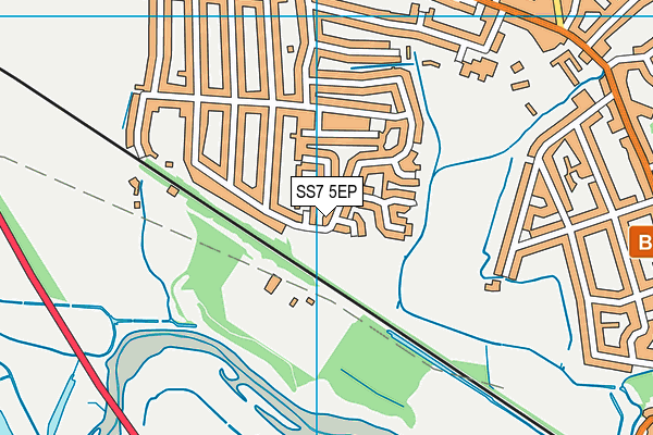 SS7 5EP map - OS VectorMap District (Ordnance Survey)