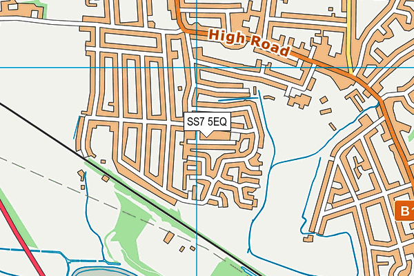 SS7 5EQ map - OS VectorMap District (Ordnance Survey)