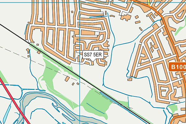 SS7 5ER map - OS VectorMap District (Ordnance Survey)