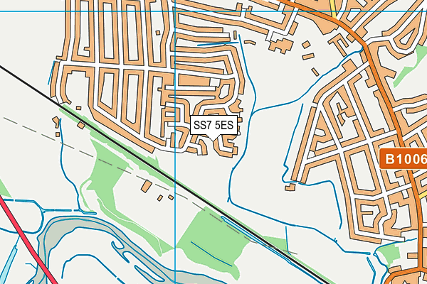 SS7 5ES map - OS VectorMap District (Ordnance Survey)