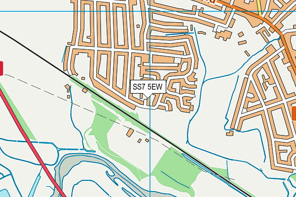 SS7 5EW map - OS VectorMap District (Ordnance Survey)
