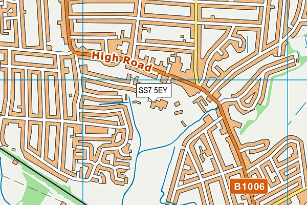 SS7 5EY map - OS VectorMap District (Ordnance Survey)