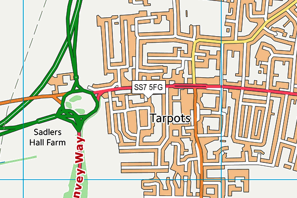 SS7 5FG map - OS VectorMap District (Ordnance Survey)