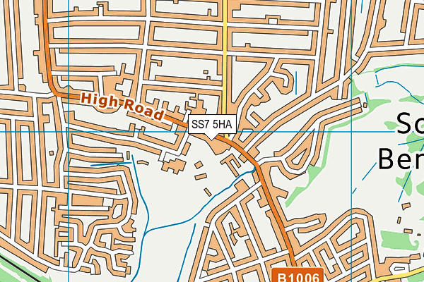 Richmond Hall map (SS7 5HA) - OS VectorMap District (Ordnance Survey)