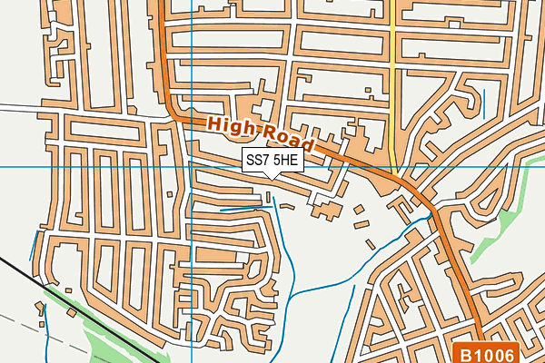 SS7 5HE map - OS VectorMap District (Ordnance Survey)