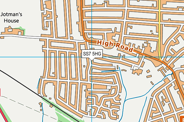 SS7 5HG map - OS VectorMap District (Ordnance Survey)