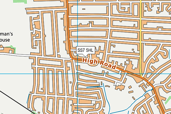 SS7 5HL map - OS VectorMap District (Ordnance Survey)