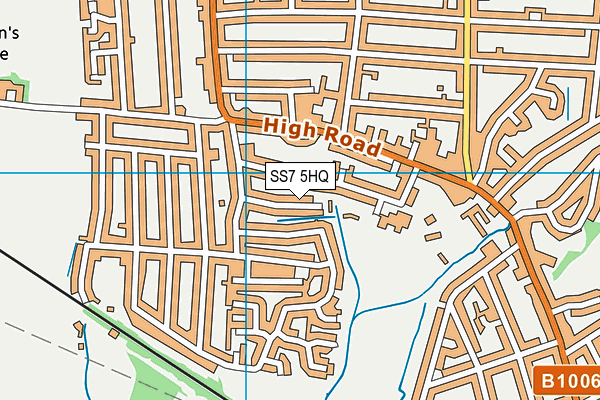 SS7 5HQ map - OS VectorMap District (Ordnance Survey)