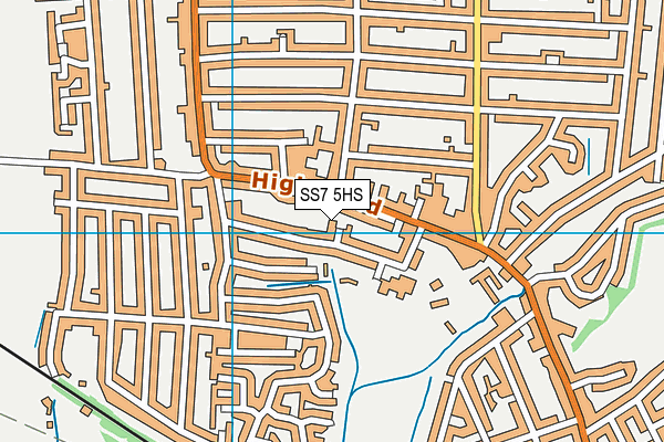 SS7 5HS map - OS VectorMap District (Ordnance Survey)