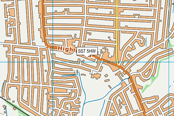 SS7 5HW map - OS VectorMap District (Ordnance Survey)