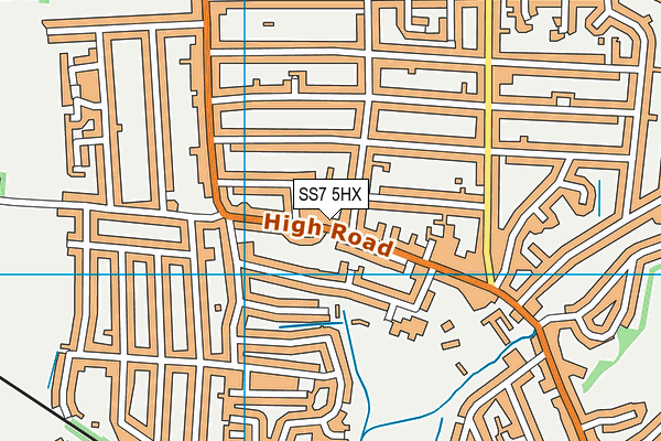 SS7 5HX map - OS VectorMap District (Ordnance Survey)