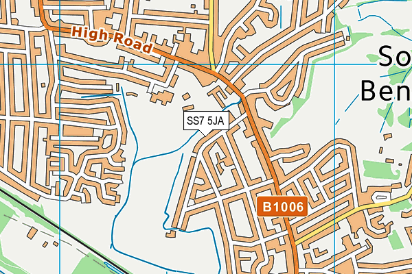 SS7 5JA map - OS VectorMap District (Ordnance Survey)