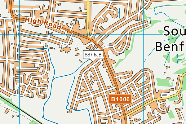 SS7 5JB map - OS VectorMap District (Ordnance Survey)