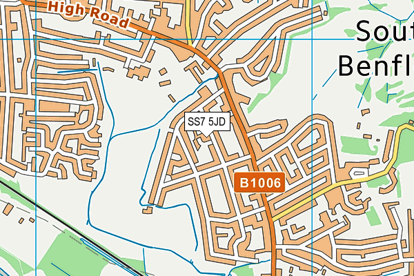 SS7 5JD map - OS VectorMap District (Ordnance Survey)
