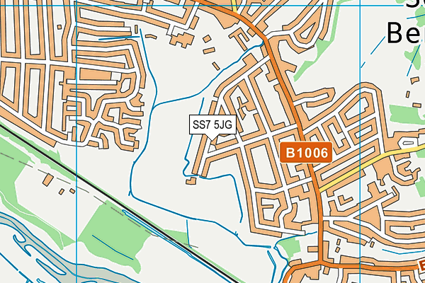 SS7 5JG map - OS VectorMap District (Ordnance Survey)