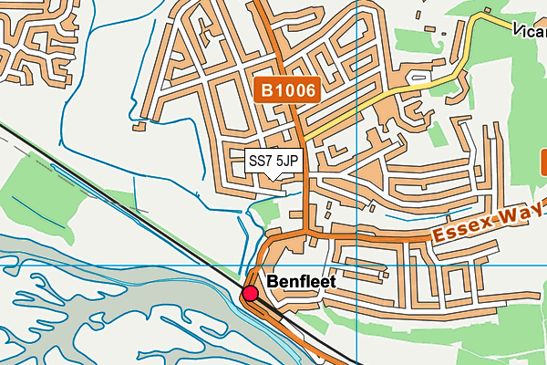 SS7 5JP map - OS VectorMap District (Ordnance Survey)