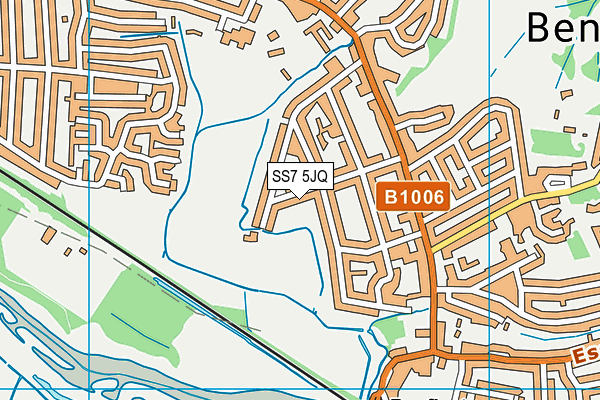 SS7 5JQ map - OS VectorMap District (Ordnance Survey)