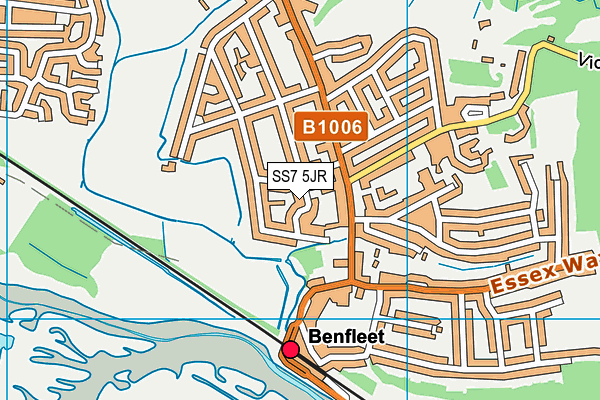 SS7 5JR map - OS VectorMap District (Ordnance Survey)