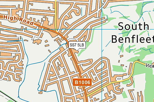 SS7 5LB map - OS VectorMap District (Ordnance Survey)