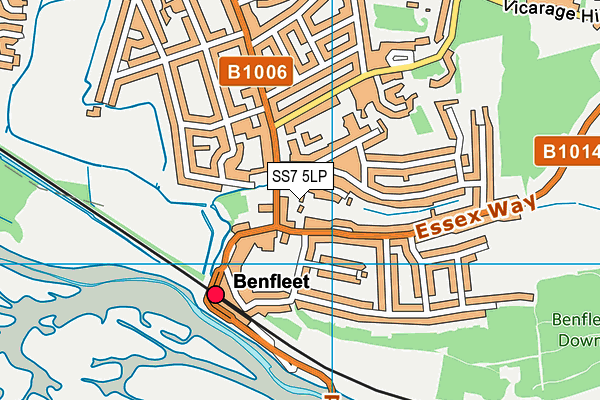 SS7 5LP map - OS VectorMap District (Ordnance Survey)