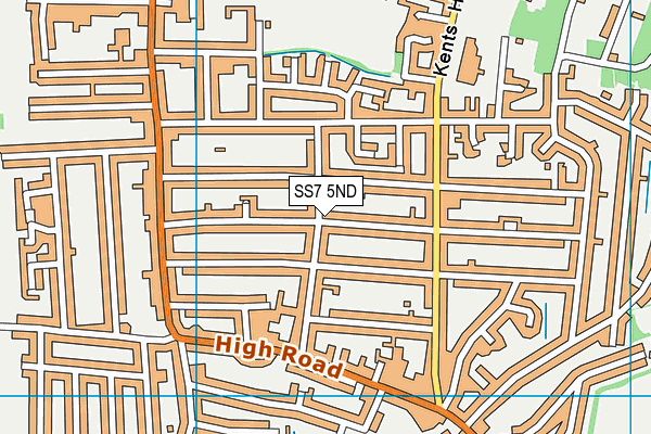 SS7 5ND map - OS VectorMap District (Ordnance Survey)