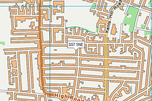 SS7 5NE map - OS VectorMap District (Ordnance Survey)