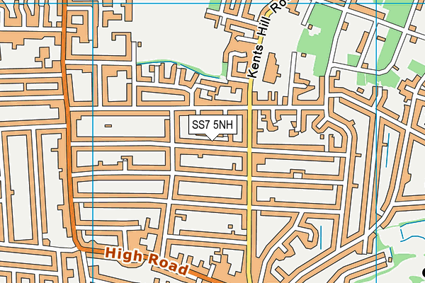 SS7 5NH map - OS VectorMap District (Ordnance Survey)