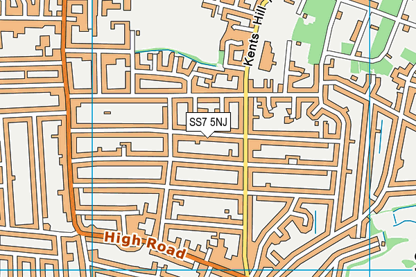 SS7 5NJ map - OS VectorMap District (Ordnance Survey)