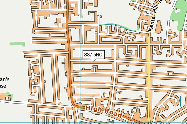 SS7 5NQ map - OS VectorMap District (Ordnance Survey)