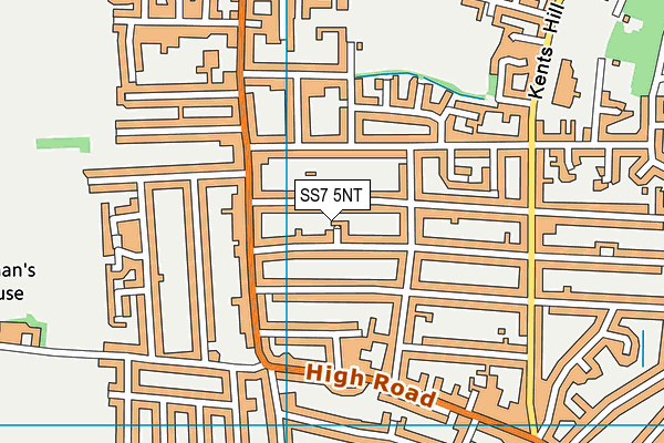 SS7 5NT map - OS VectorMap District (Ordnance Survey)