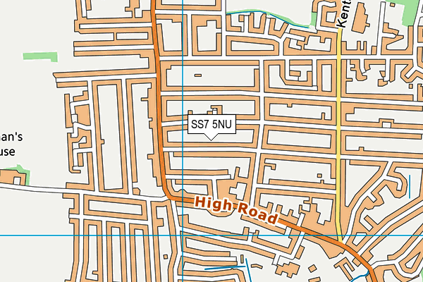 SS7 5NU map - OS VectorMap District (Ordnance Survey)