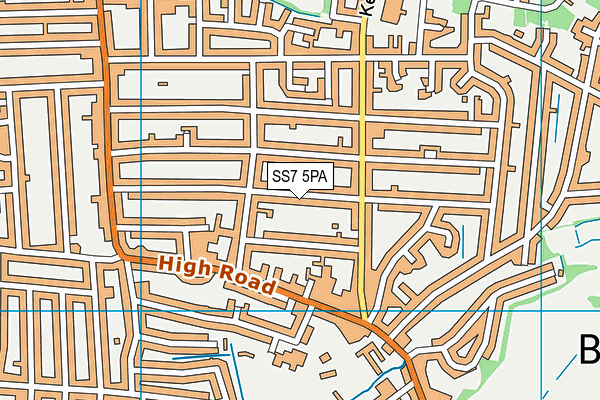 SS7 5PA map - OS VectorMap District (Ordnance Survey)