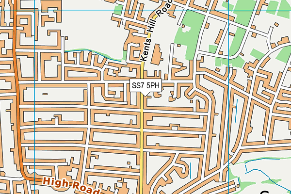SS7 5PH map - OS VectorMap District (Ordnance Survey)