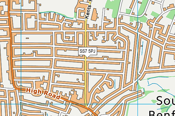 SS7 5PJ map - OS VectorMap District (Ordnance Survey)